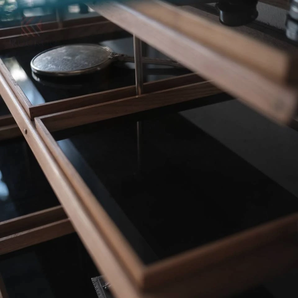 Minimalist Wood Glass Showcase suppliers