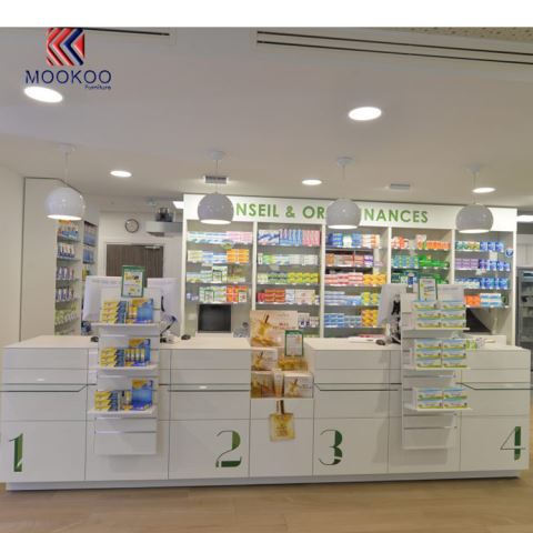 Dyluniad Siop Farmacia Arddull Ewropeaidd
